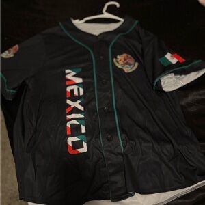 Black Mexico Baseball Jersey